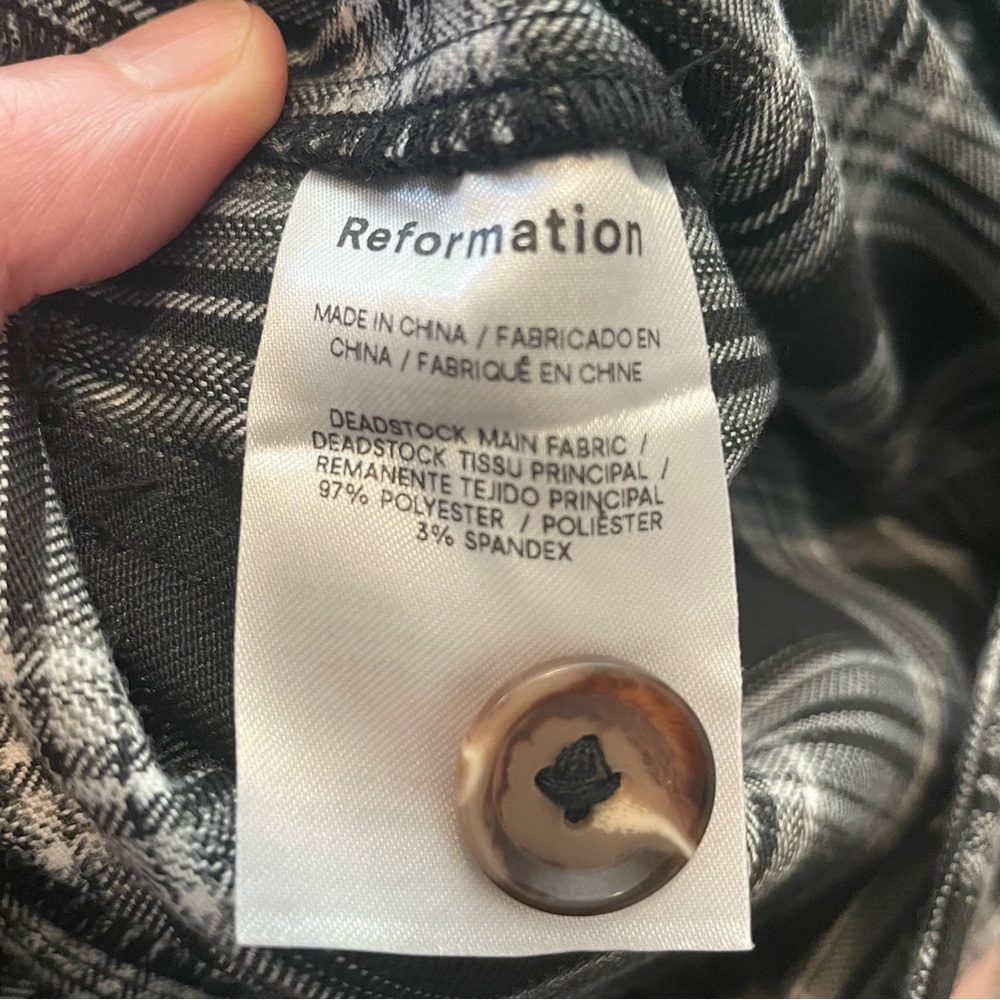 Reformation Franklin plaid pants preppy career casual office - Picture 6 of 6